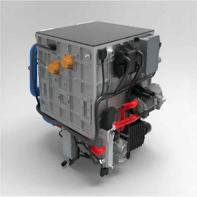 Vandeniu aušinamas 100 kW vandenilio kuro elementų kaminas, skirtas naudoti automobilyje